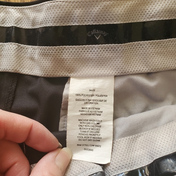 Callaway golf pants. 34x32. Black. Maybe worn twice. - Picture 5 of 5